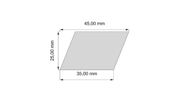 Rombeprofil douglas - profiltegning