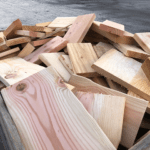 Brændekasse med douglas/gran/lærk