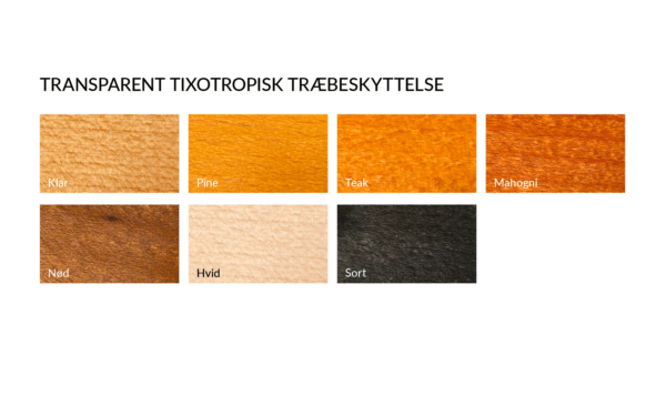 Transparent træbeskyttelse - farver