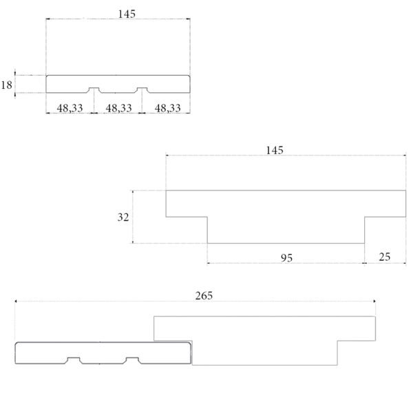 Profiltegning - 1-på-2